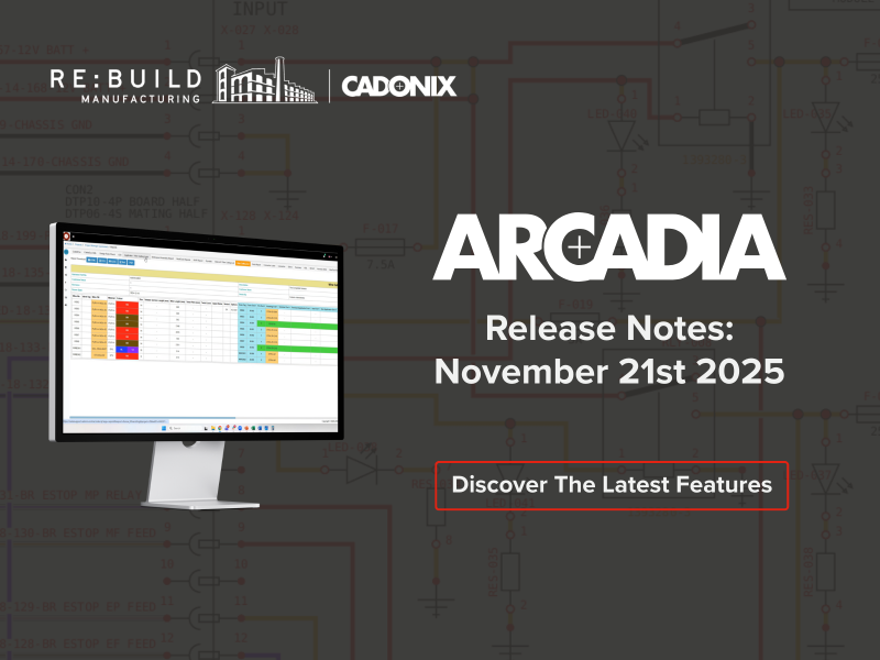 ReBuild Cadonix Release Notes - Nov 21st 2025